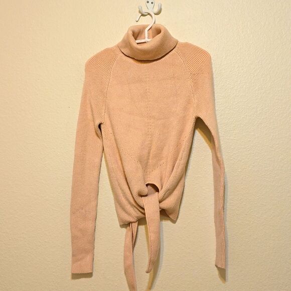 Revolve Lovers and Friends Crop Tie Front Long Sleeve Sweater xs - Picture 1 of 10